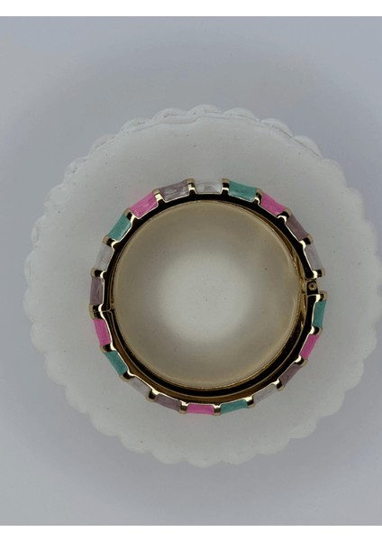 Rengarenk Şekilli Altın Detaylı Gold Kelepçe fiyatları