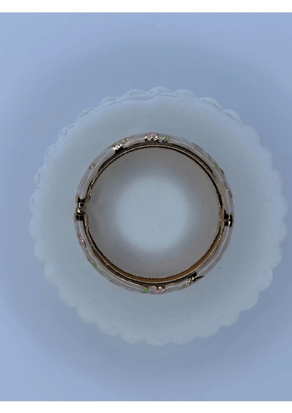 Pembe Yansımalı Sedefli Çok Renkli Çiçekli Mineli Kelepçe fiyatları