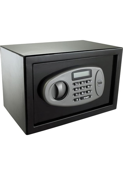 LCD Ekranlı Küçük Boy Kasa Y-SS0000NFP - Standart Güvenlik - Master Şifre - 2 Adet 6 Şifeli Anahtar - 20 x 31 x 20 cm - Siyah