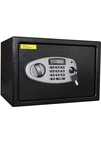 LCD Ekranlı Küçük Boy Kasa Y-SS0000NFP - Standart Güvenlik - Master Şifre - 2 Adet 6 Şifeli Anahtar - 20 x 31 x 20 cm - Siyah fiyatları