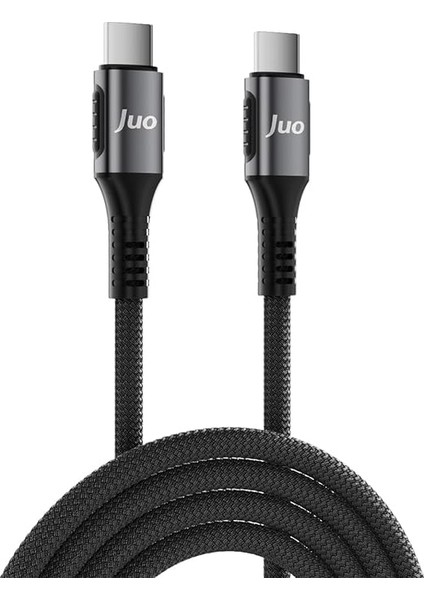 100W 5A E-Mark Çipli Pd Type-C To Type-C Örgülü Hızlı Şarj ve Data Kablosu 1 Metre indirimleri