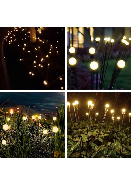 2'li Paket 6'lı Ateş Böceği Bahçe Aydınlatması Solar Güneş Enerjisi Bahçe Aydınlatması Güneş Enerjili Aydınlatma Gün Işığı Aydınlatma LED Işık Su Geçirmez Işık indirimleri