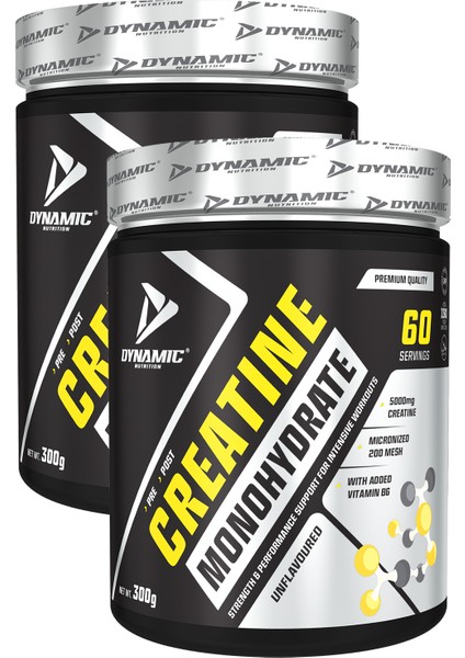 Creatine Monohydrate - 300 G x 2 Adet = 600 G -AROMASIZ-120 Servis- %100 Saf Mikronize Kreatin Monohidrat