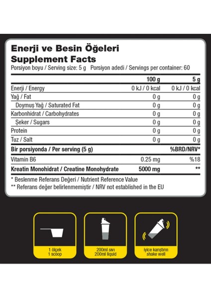 Creatine Monohydrate - 300 G x 2 Adet = 600 G -AROMASIZ-120 Servis- %100 Saf Mikronize Kreatin Monohidrat modelleri