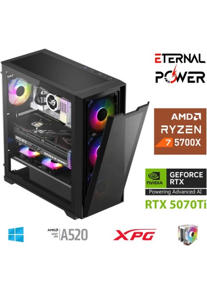 Ryzen 7 5700X 32G Ddr4 1tb M.2 RTX5070TI A520 M750W