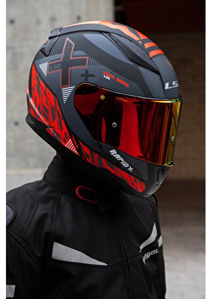 Rapid 2 Xtreet Mat Siyah-Kırmızı Kask Mikrometrik Bağlantı Kayışı ile 1300 Gr Polikarbonat modelleri