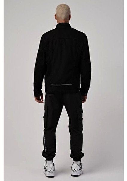 Siyah Denim Mont CE Onaylı Koruma ile Güçlendirilmiş Kumaş Small Boy