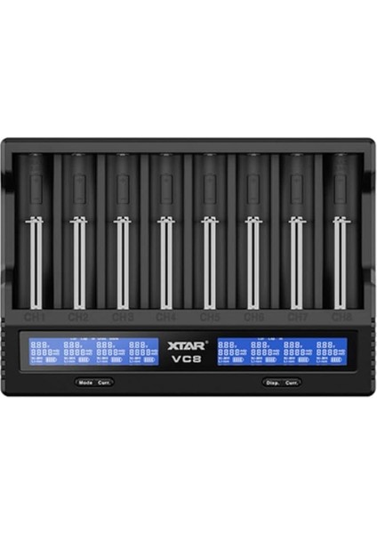 Işlemci Şarj Cihazı, 8 x Li-Ion ve Nimh Piller Için, 18650, Aa, Aaa Vs. Boyutlarında, Evrensel ve Hızlı, Model: Vc8