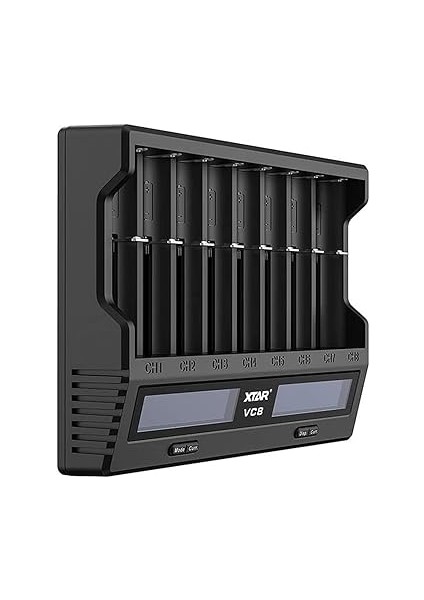 Işlemci Şarj Cihazı, 8 x Li-Ion ve Nimh Piller Için, 18650, Aa, Aaa Vs. Boyutlarında, Evrensel ve Hızlı, Model: Vc8 fiyatları
