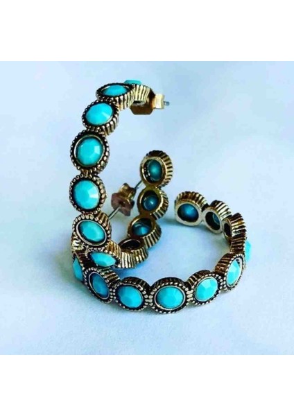 Turkuaz Antik Halka Küpe fiyatları