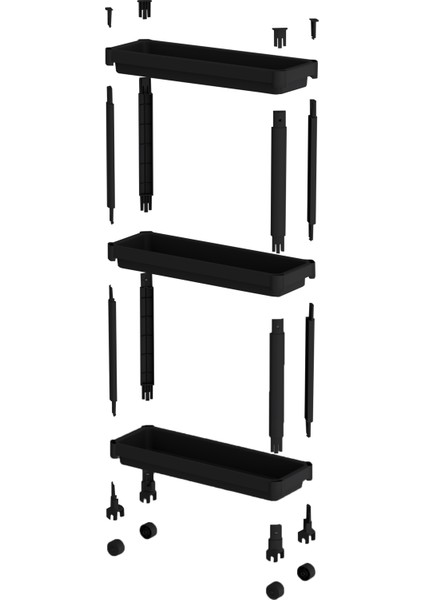 Slim 3 Katlı Tekerlekli Çok Amaçlı Banyo & Mutfak Düzenleyici Raf fırsatları