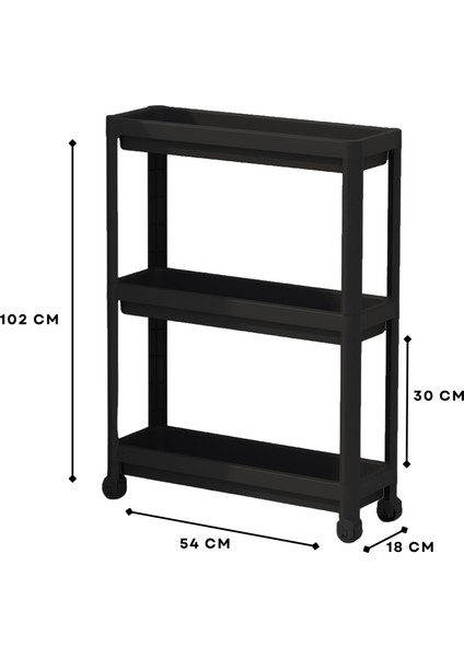 Slim 3 Katlı Tekerlekli Çok Amaçlı Banyo & Mutfak Düzenleyici Raf indirimleri