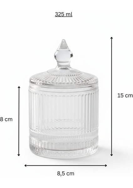 3'lü Line Çizgi Desen Kapaklı Cam Baharatlık Kavanoz Takımı 3 x 325 Ml. fırsatları