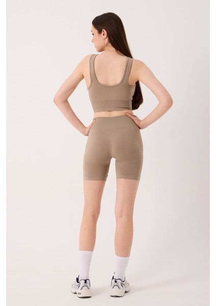 Essential Spor Şort Yüksek Bel Esnek Şekillendirici ve Toparlayıcı Seamless Tayt Kısa Şort fiyatları