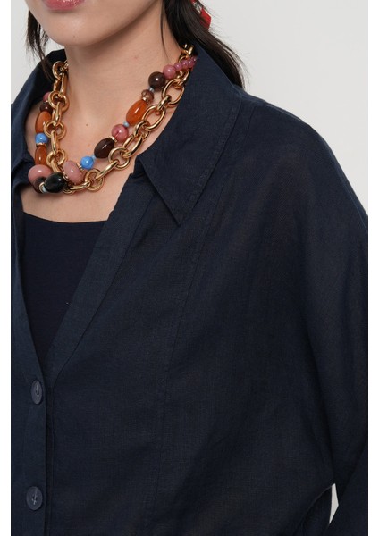 Kadın Laci Renk V Yaka Düğmeli Gömlek fırsatları