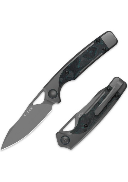 Ara | S45VN | Titanium & Camo Carbon Brittany Blue | KI3729A2