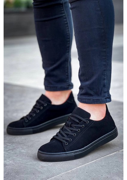 KB-122 Kuback Siyah Süet Siyah Yüksek Taban Bağcıklı Günlük Erkek Ayakkabı modelleri