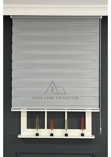 Gri Dar Plise Zebra Stor Perde (Dayanıklı Alüminyum Kasa) fiyatları