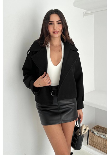 Kaşe Cep Detaylı Mont Siyah fırsatları