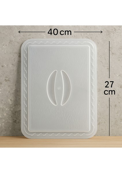 Lüks Desenli Plastik Dikdörtgen Borcam Kapağı