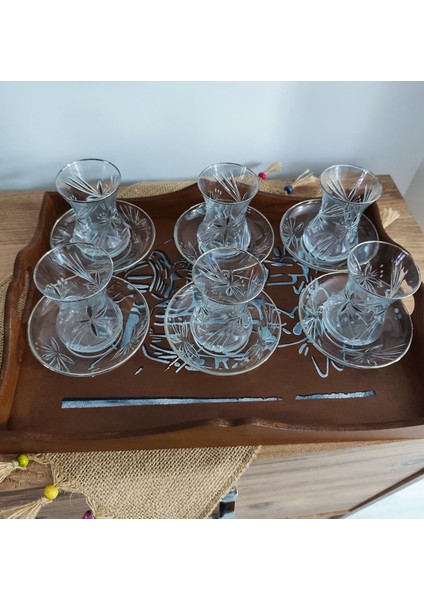 Elaca Ahşap Bohem Kahverengi Çay Kahve Kız Erkek Sunumluk Tepsi modelleri