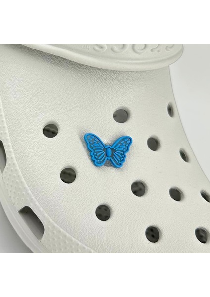 Terlik Süsü ve Aksesuarı , Çanta Süsü – Jibbitz 3D Küçük Boy Desenli Kelebek Figür Logo Aksesuar