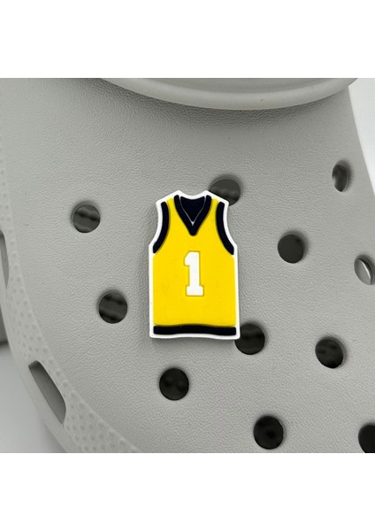 Terlik Süsü ve Aksesuarı , Çanta Süsü – Jibbitz 3D Basket Forması Figür Logo Aksesuar