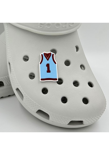 Terlik Süsü ve Aksesuarı , Çanta Süsü – Jibbitz 3D Basket Forması Figür Logo Aksesuar