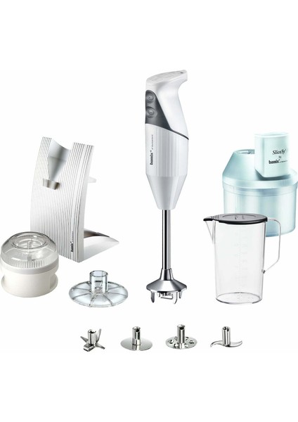 ® M200 Superbox El Blender Seti Ömür Boyu Motor Garantili 200W (20CM Daldırma Derinliği) 4 Bıçaklı Beyaz