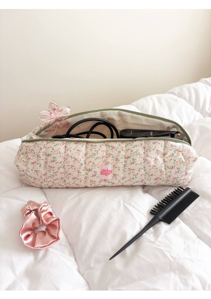 Pıtırcık Çiçek Saç Maşa Düzleştirici Çantası Airwrap Airstrait Uyumlu Seyahat Çantası