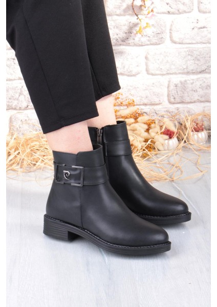 54910 Rahat Sıcak Astar Toka Detaylı Kısa Kadın Bot