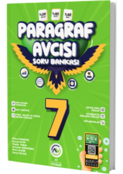 Nartest 7.sınıf Türkçe Soru Bankası ve Av Yayıncılık Paragraf Avcısı Soru Bankası +1 Deneme Hediyeli modelleri