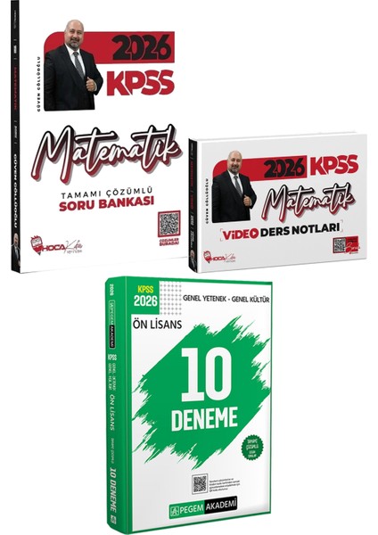 2026 Kpss Matematik Çözümlü Soru Bankası ve Video Ders Notları - 2026 Kpss Ön Lisans Çözümlü 10 Deneme