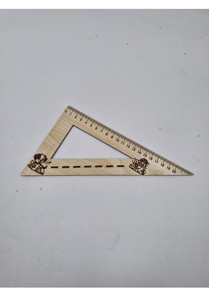 Ahşap Gönye Cetvel 20 cm