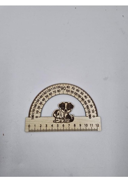 Ahşap Açı Ölçer Cetvel 12 cm