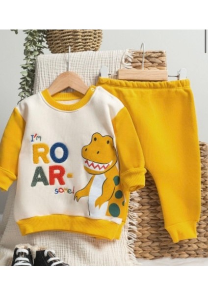 Baskılı Kalın Kışlık Ikili Çocuk Takım