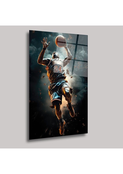 Basketbol Smaç Anı - Cam Tablo - DEG0138 fiyatları