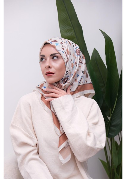 Renkli Karma Desen Dijital Soft Eşarp