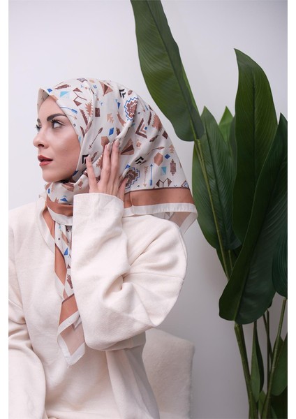 Renkli Karma Desen Dijital Soft Eşarp modelleri