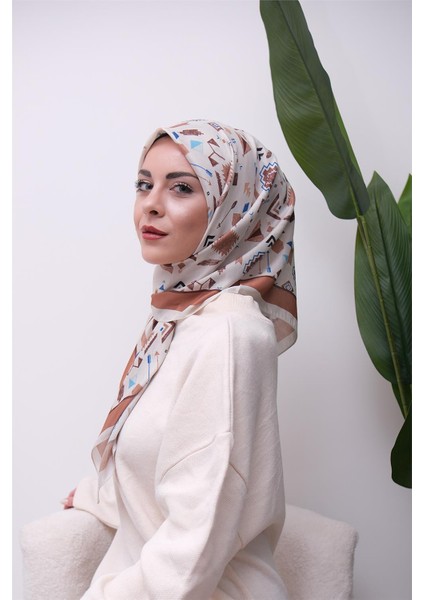 Renkli Karma Desen Dijital Soft Eşarp