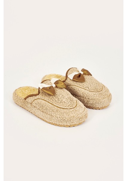 Bej Kurdeleli Atom Ev Terliği