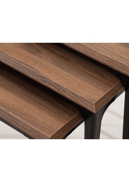 Amore 3'lü Zigon Sehpa Ceviz / Siyah modelleri