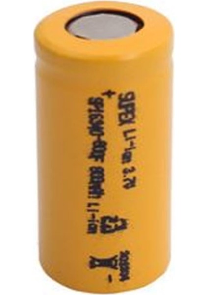 16340-800S 3.7V 800MA Şarjlı Li-On Pil Uçlu Kafa Pil