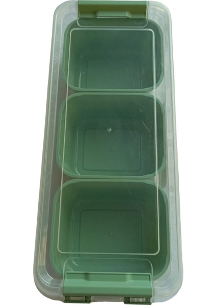 Grand Kilitli 3 Bölmeli Derin Organize Saklama Kutusu - 1.8 L