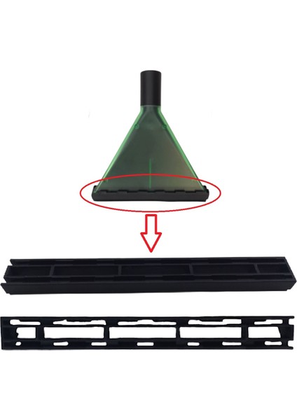 Fakir 8000 - 9000 Halı Yıkama Makinesi Üçgen Aparatı Için Uç Siyah Parça