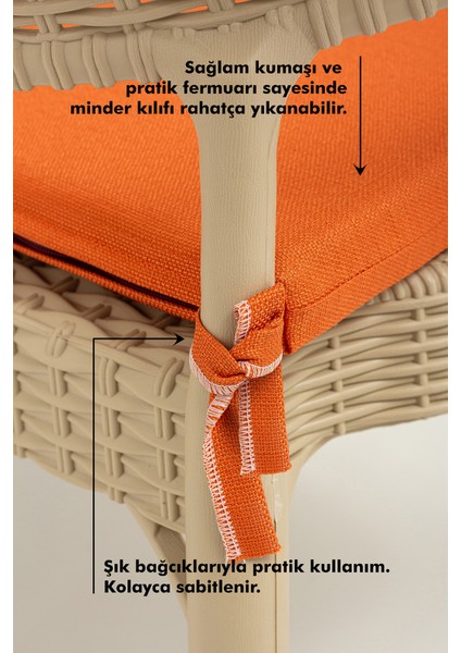 Su Geçirmez Sandalye Minderi Fermuarlı Bağcıklı 22 Dns Sünger modelleri