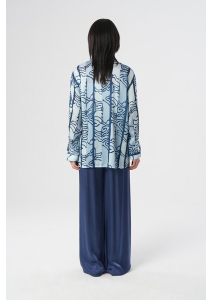 Kadın Belden Bağlama Detaylı Desenli Gömlek indirimleri