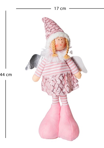 Yılbaşı Süsü, Ayakta Kanatlı Peri Figürü, Şerit Kazaklı- Pembe Etekli modelleri