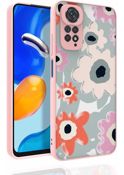 Xiaomi Redmi Note 11S Global Kılıf Desenli Kamera Korumalı Parlak Mrsa Nora Kapak-No5