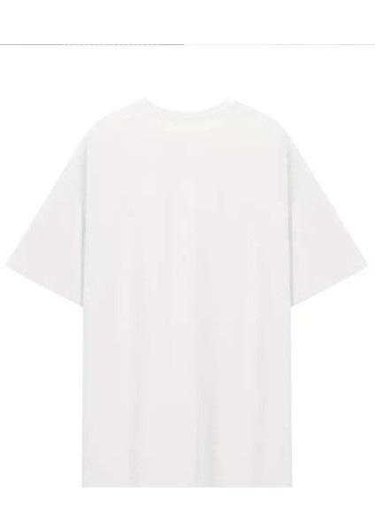 [günlük T-Shirt] Hafif Kadın Günlük T-Shirt | Bol Kesim, Kısa Kollu, Yuvarlak Yaka, Eğlenceli Karikatür Ayı ve "umrumda Değil" Baskı - Günlük Stil, Ilkbahar/yaz- Beyaz fırsatları